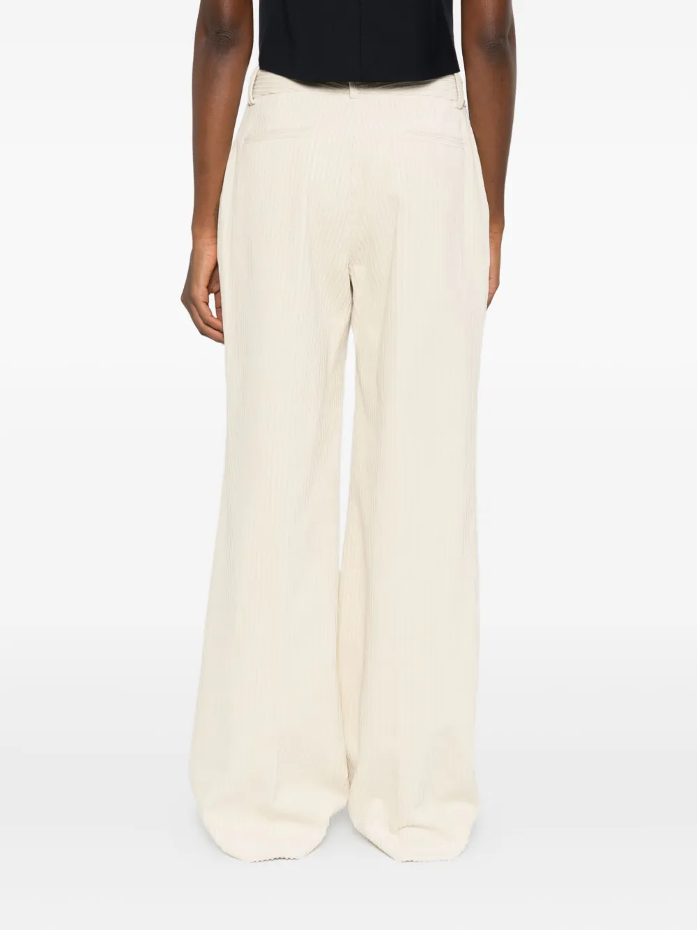 P.a.r.o.s.h Corduroy Straight-leg Trousers In Neutral