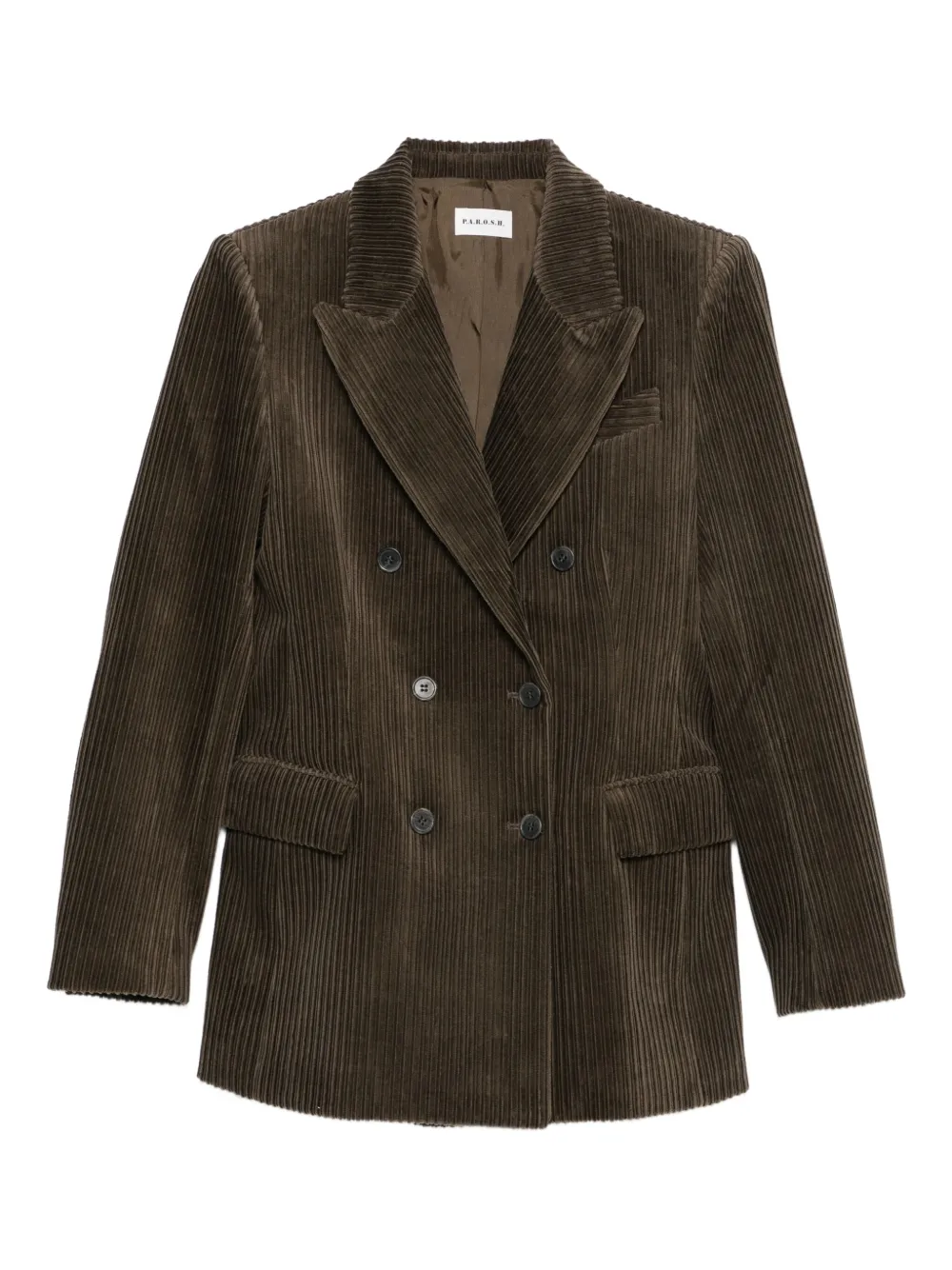 P.A.R.O.S.H. Ribfluwelen blazer Groen