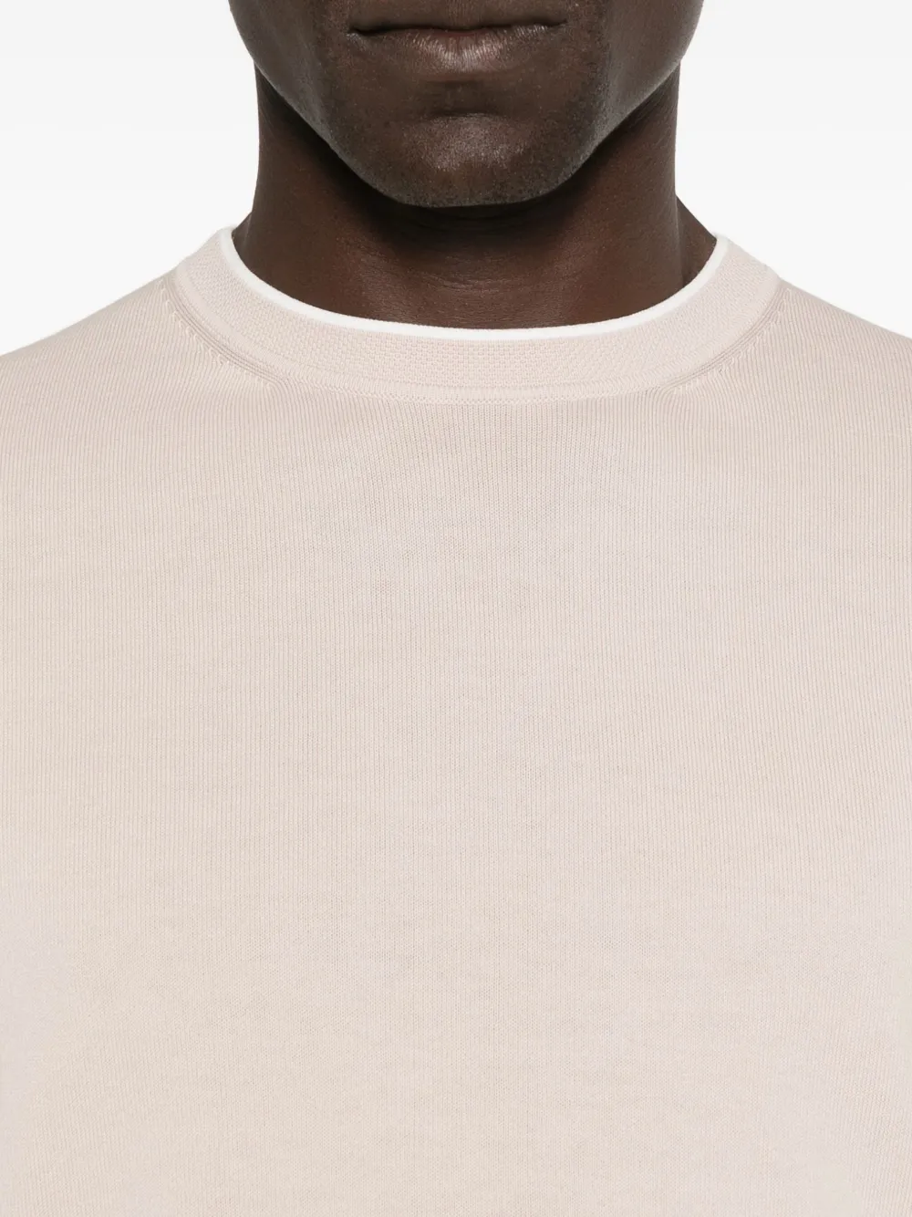 Canali short-sleeve crew-neck T-shirt Beige
