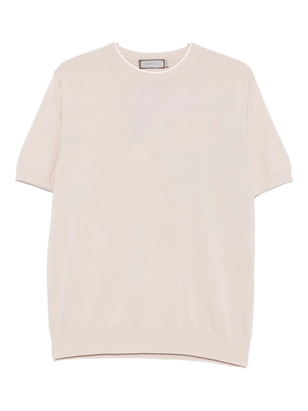 Canali short-sleeve crew-neck T-shirt Beige