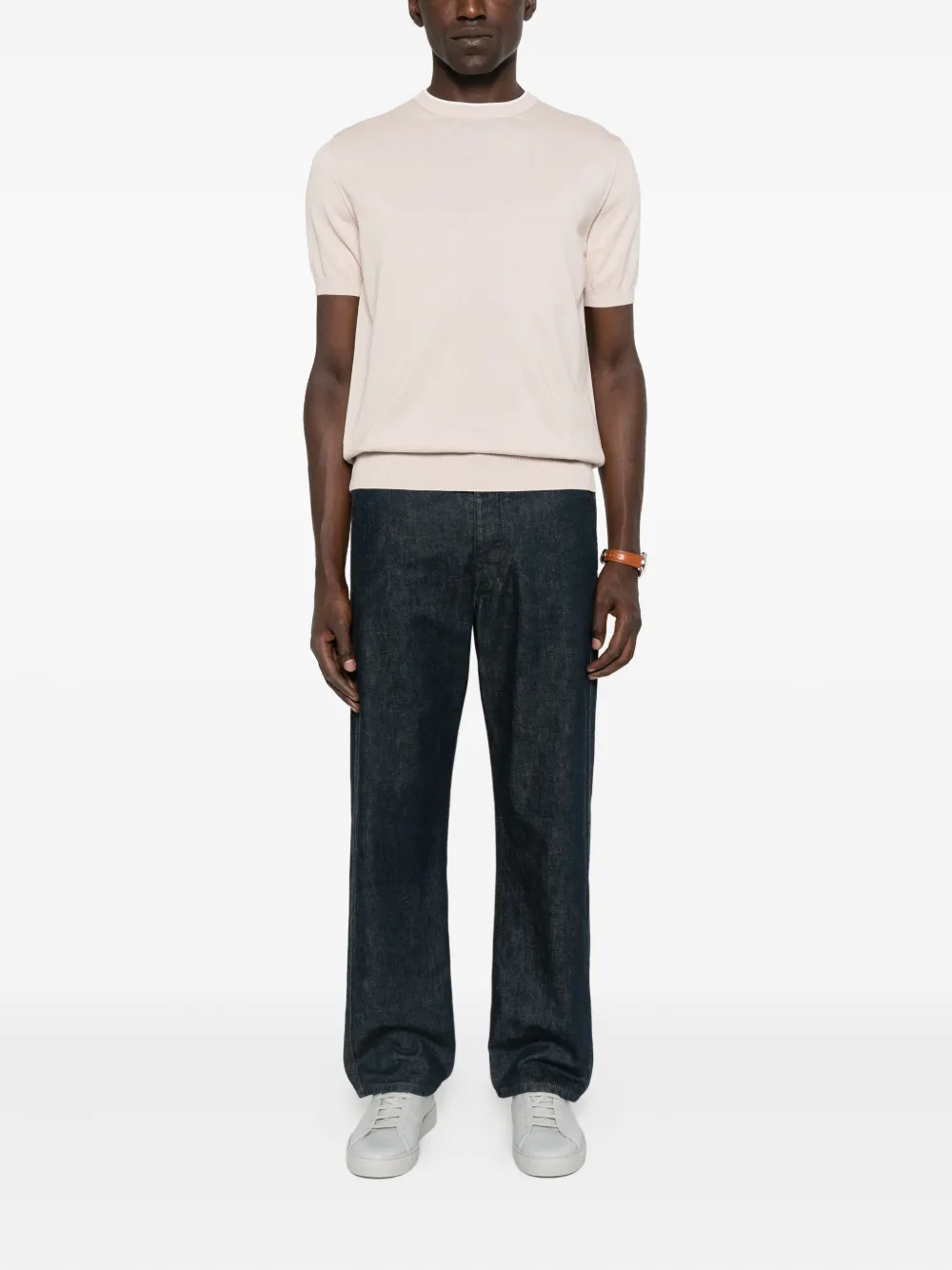 Canali short-sleeve crew-neck T-shirt Beige
