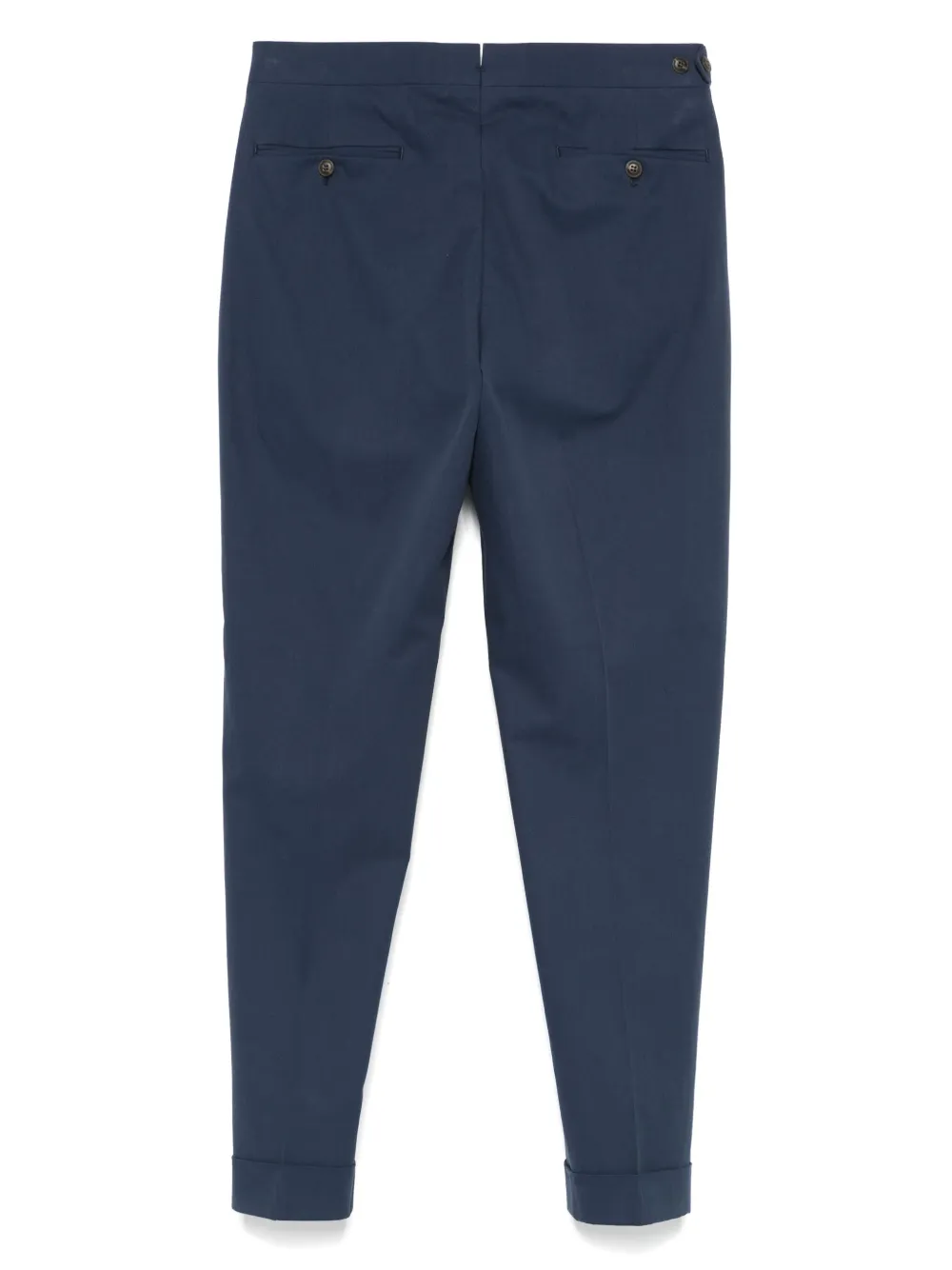 Canali Broek met geplooid detail - Blauw