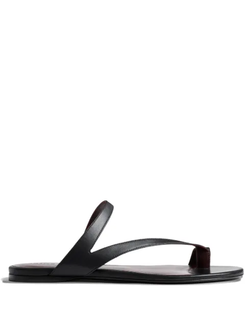 KHAITE Aimee leather flat sandals