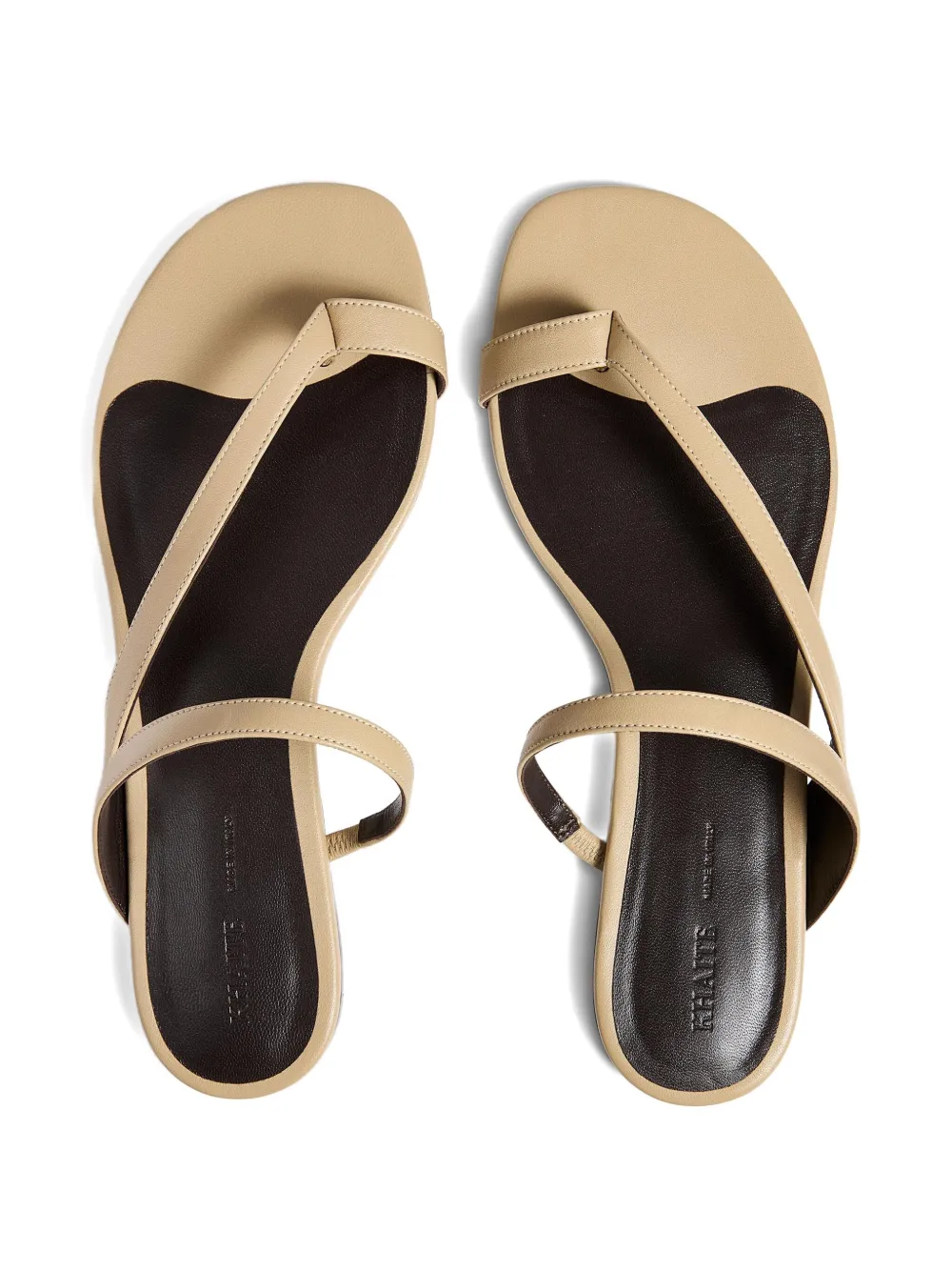 Khaite Aimee Crossed-strap Sandals In Neutral