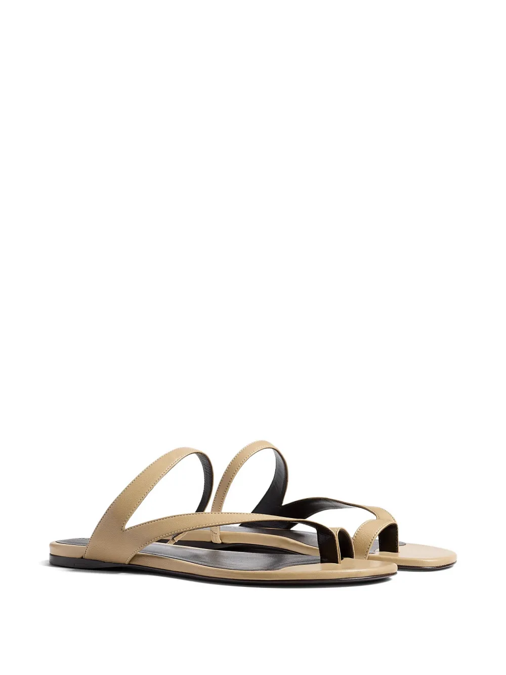 Khaite Aimee Crossed-strap Sandals In Neutral