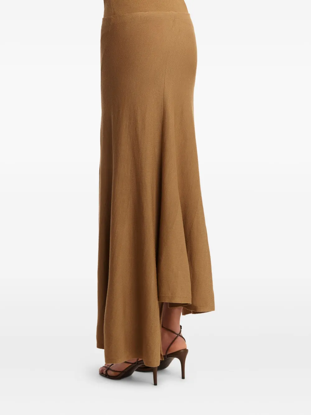 Khaite Miranda Ssymmetric Skirt In Brown
