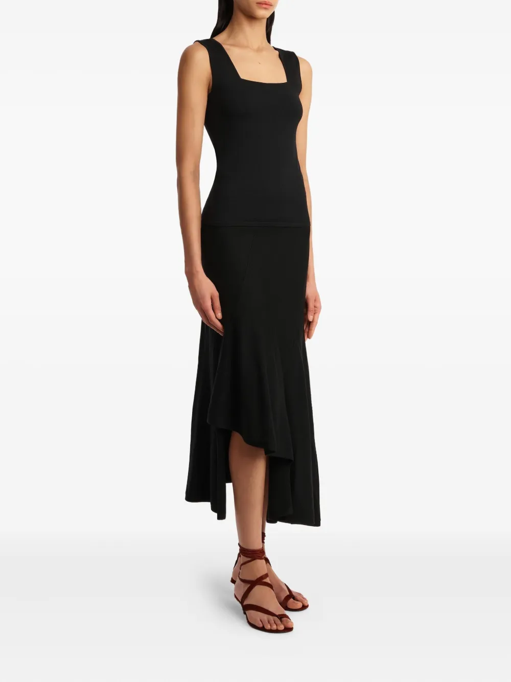 Khaite Square Neck Sani Top In Black