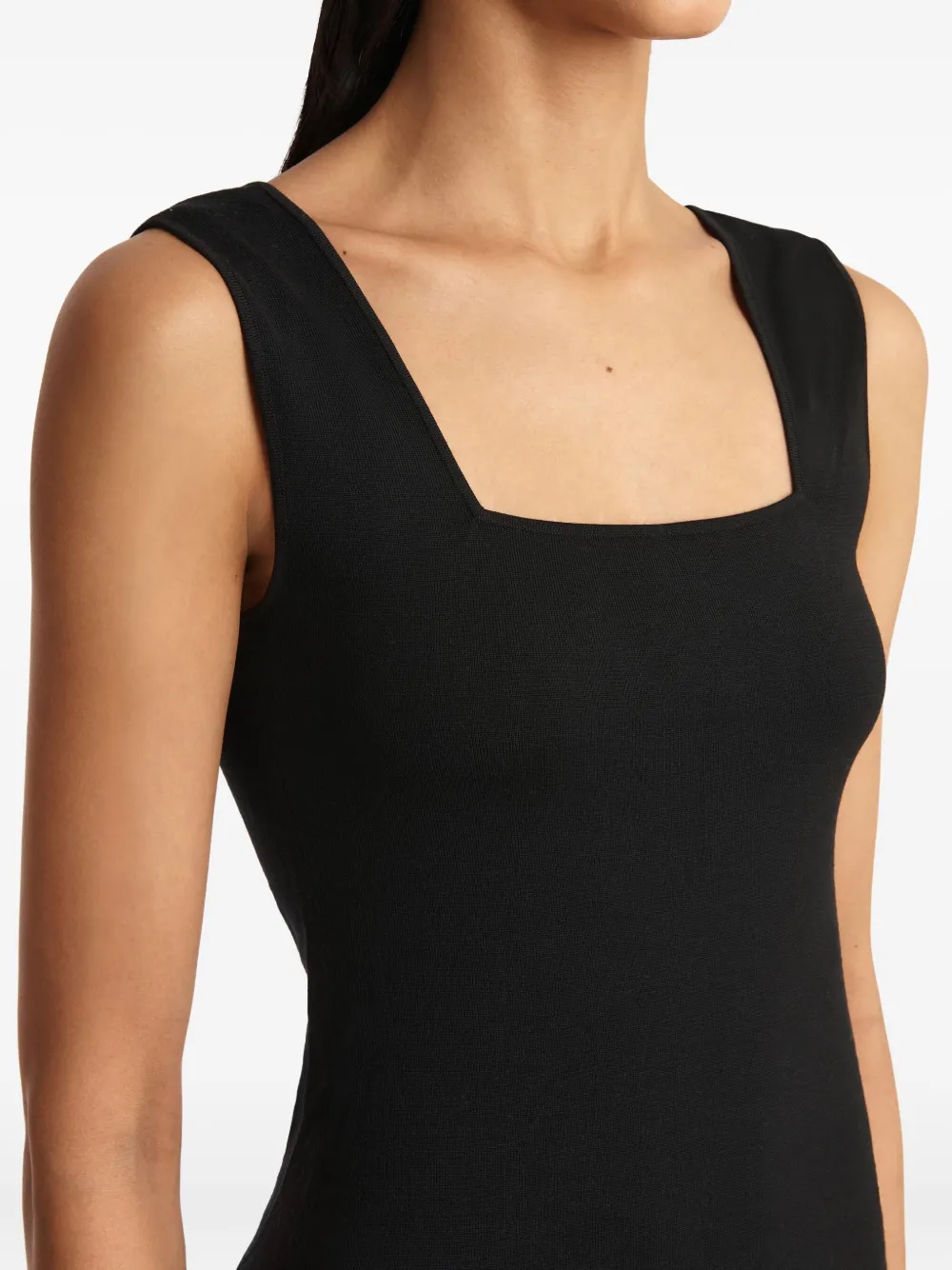 Khaite Square Neck Sani Top In Black