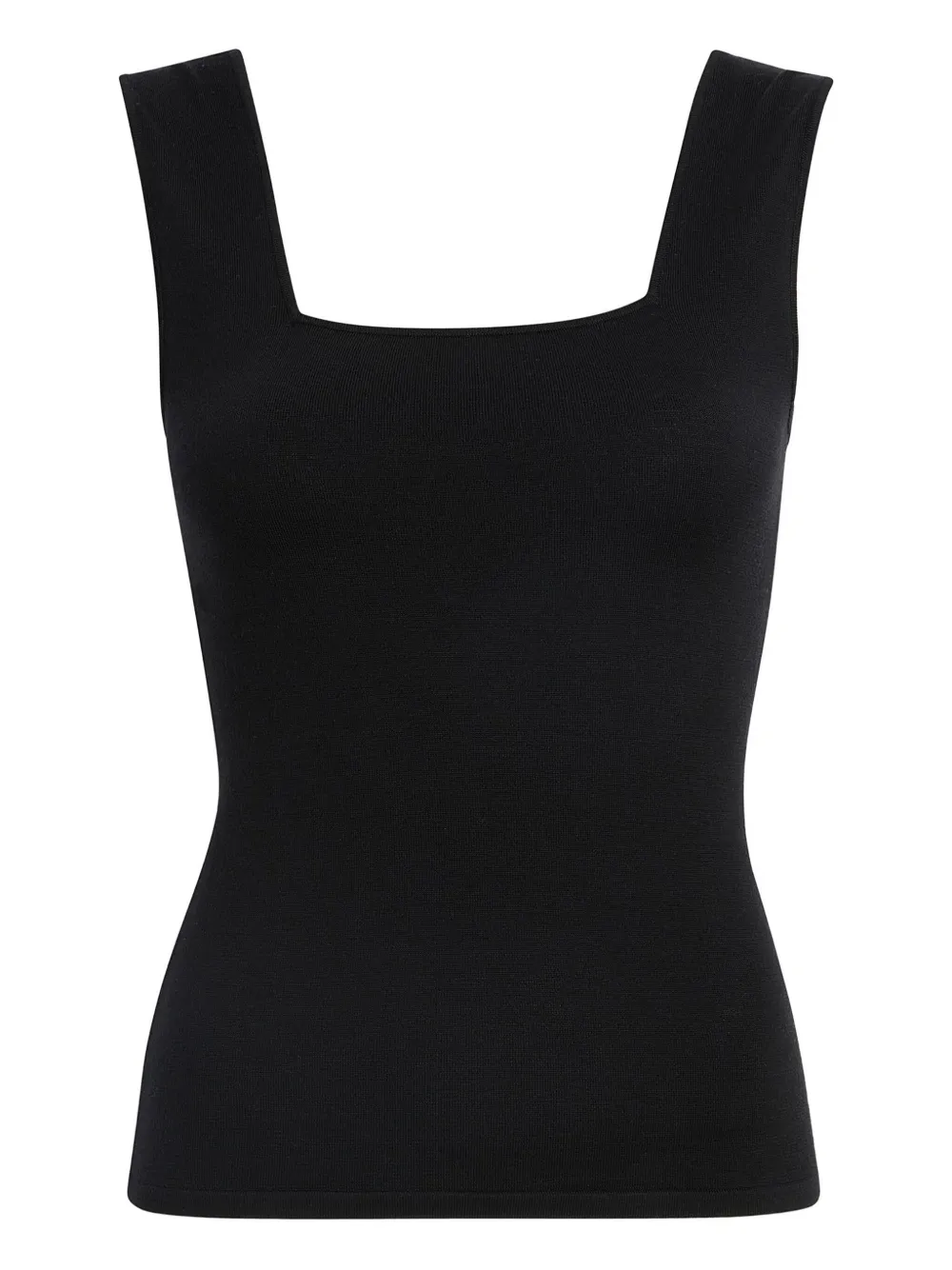 KHAITE square neck Sani top | Black | Image 1