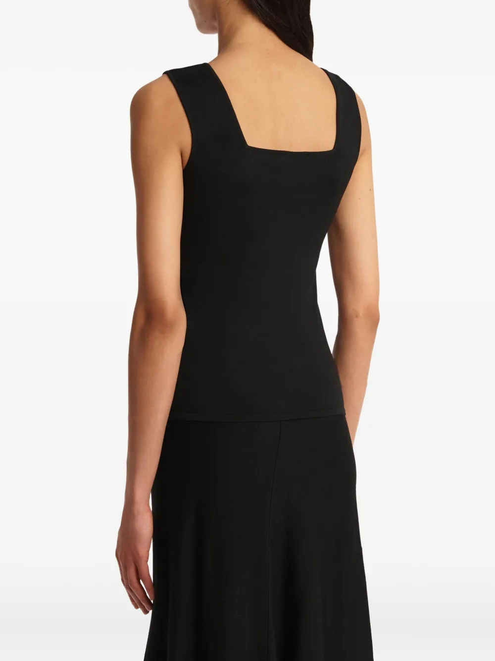 Khaite Square Neck Sani Top In Black