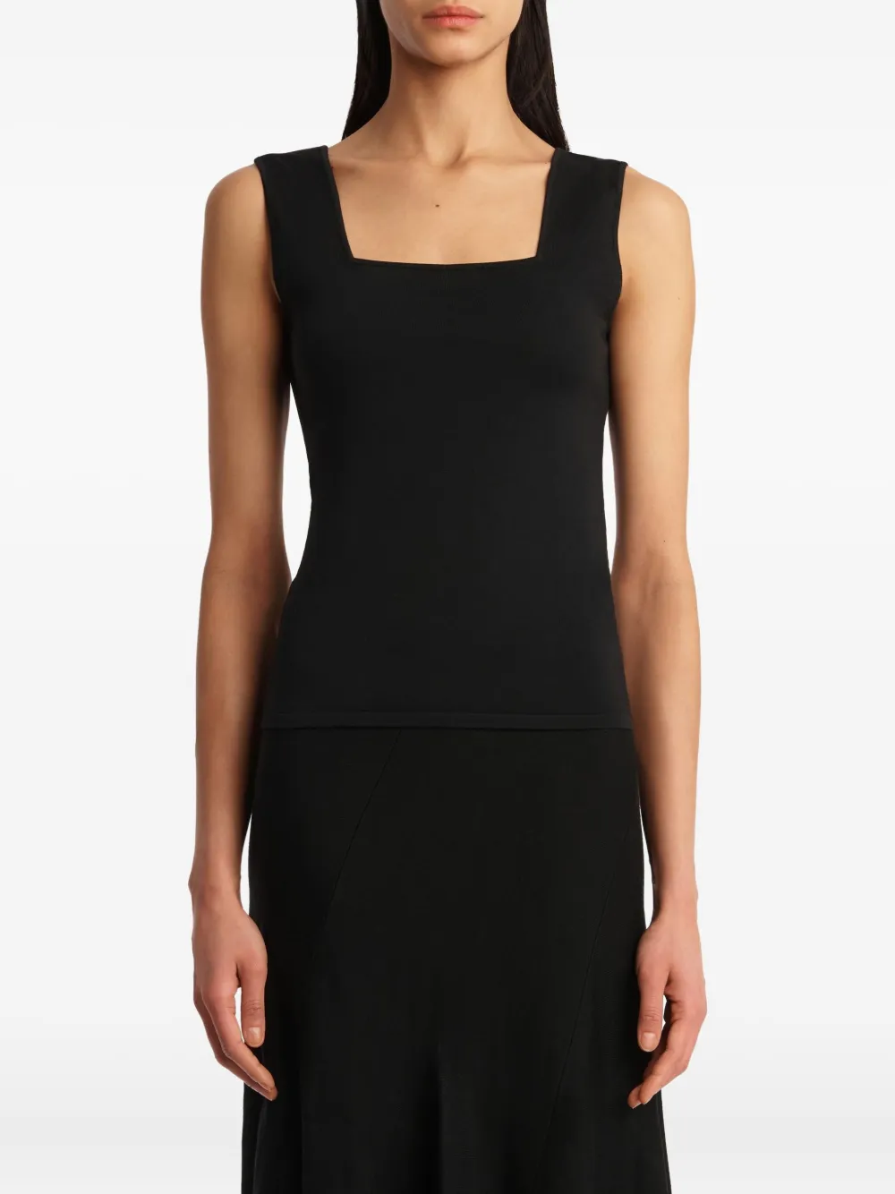 Khaite Square Neck Sani Top In Black