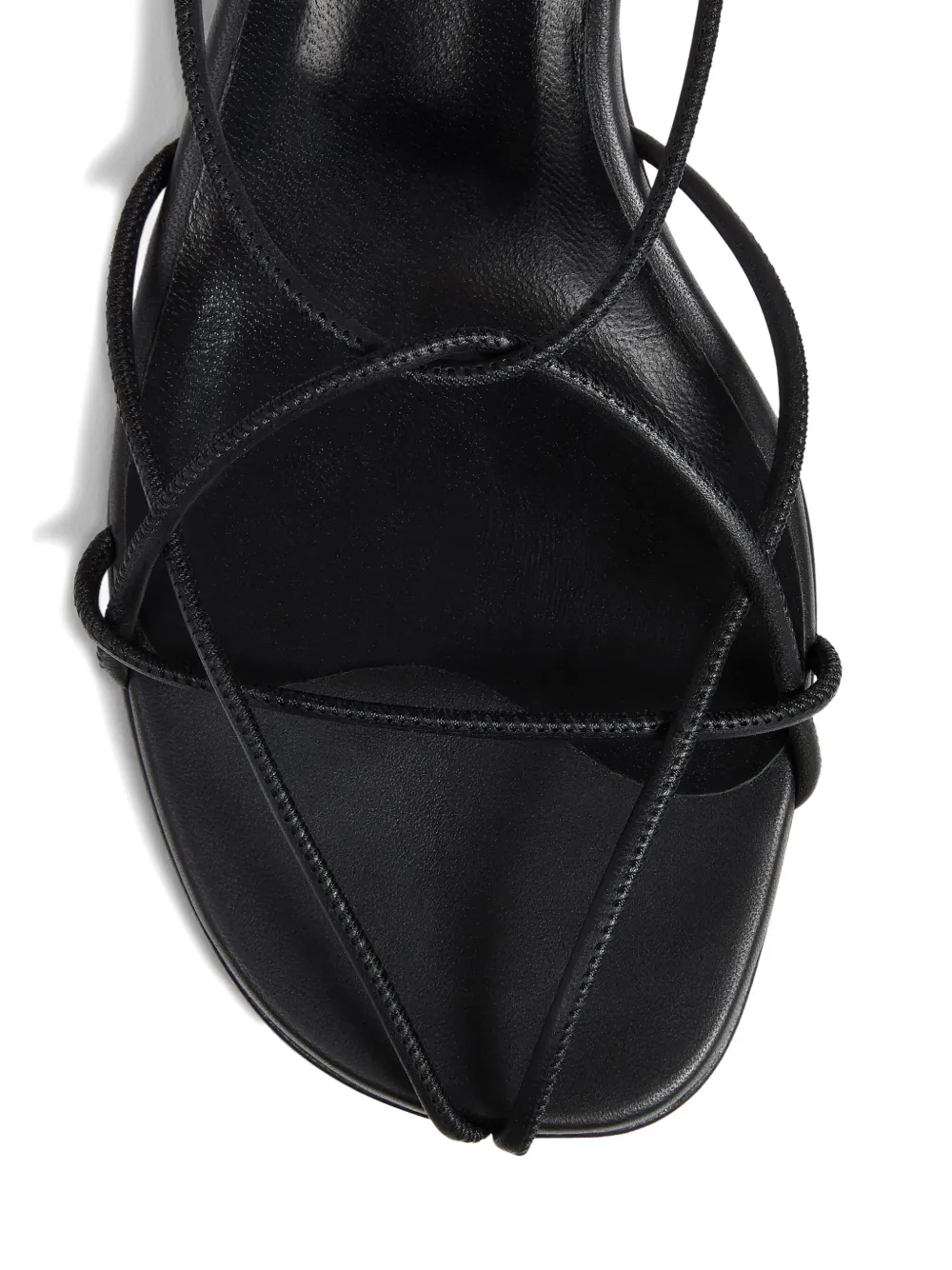 KHAITE 75mm Loulou leather sandals Black