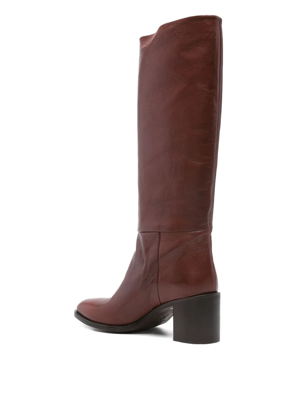 P.a.r.o.s.h Leather Block-heel Boots In Brown