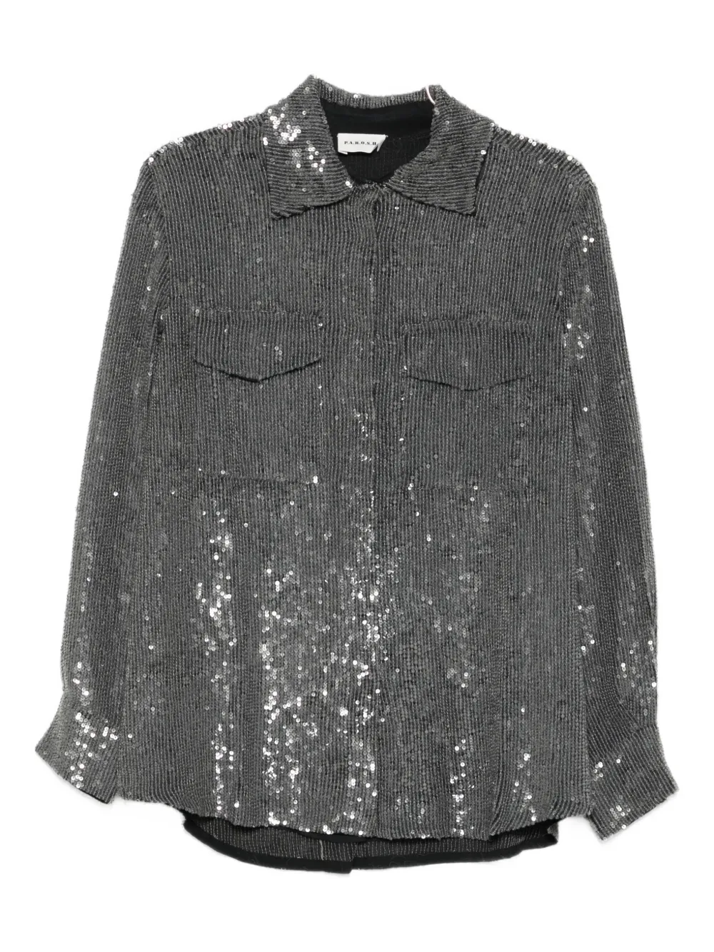 P.A.R.O.S.H. sequin-embellished shirt Grijs
