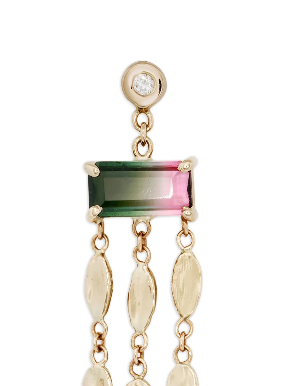 Jacquie Aiche boucles d'oreilles en or jaune 14ct serties de tourmaline et de diamants | Joaillerie | Image 2