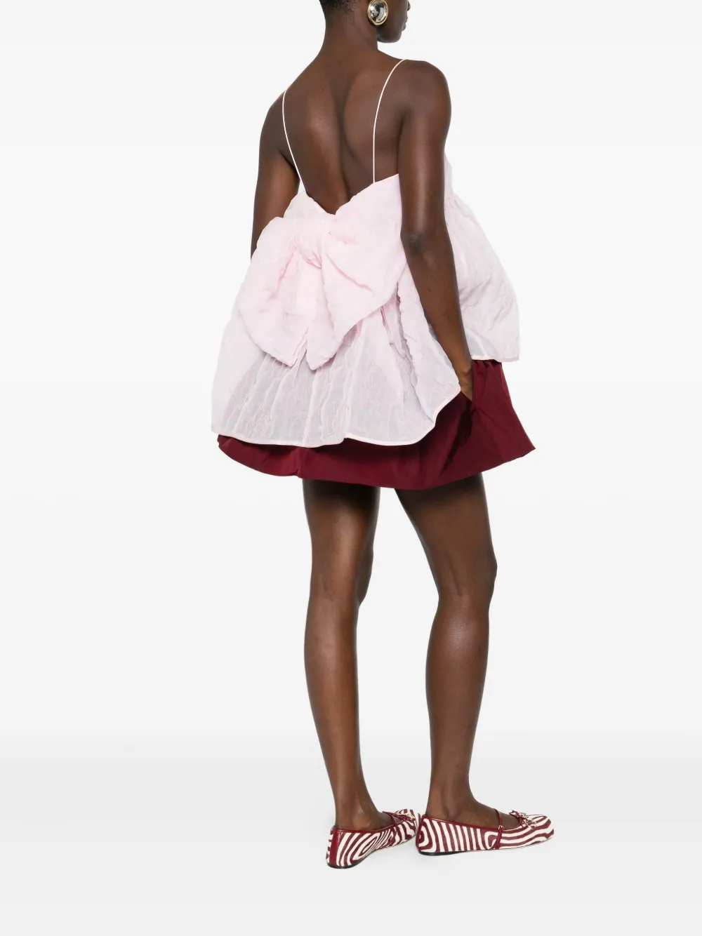 Cecilie Bahnsen Veronica Matelassé-effect Tank Top In Pink