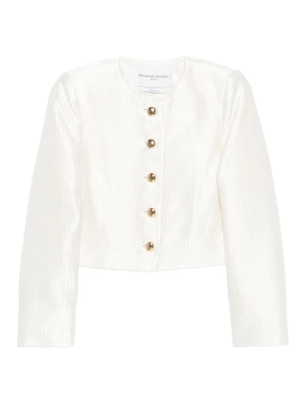 Brandon Maxwell single-breasted silk jacket | Neutrals | Image 1
