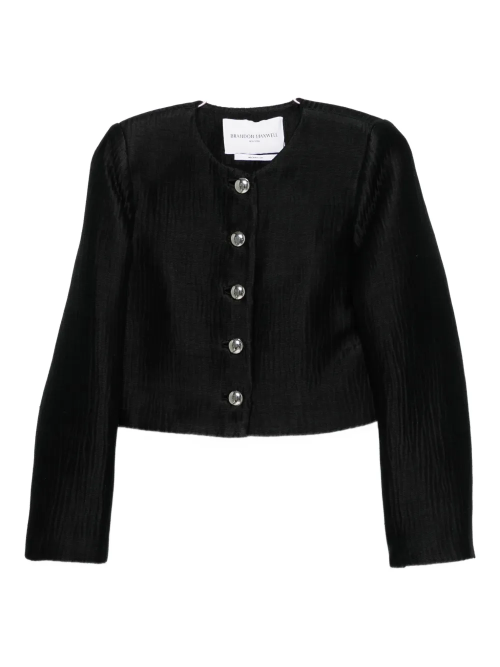 Brandon Maxwell Single-breasted Button-front Jacket In Black