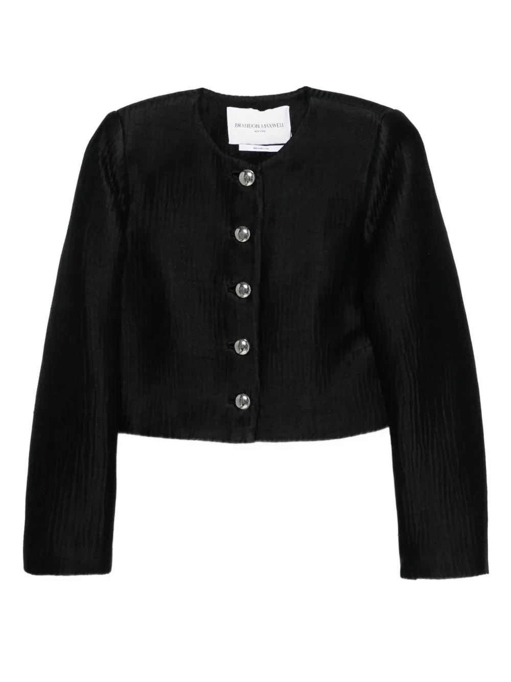 Brandon Maxwell single-breasted button-front jacket | Black | Image 1