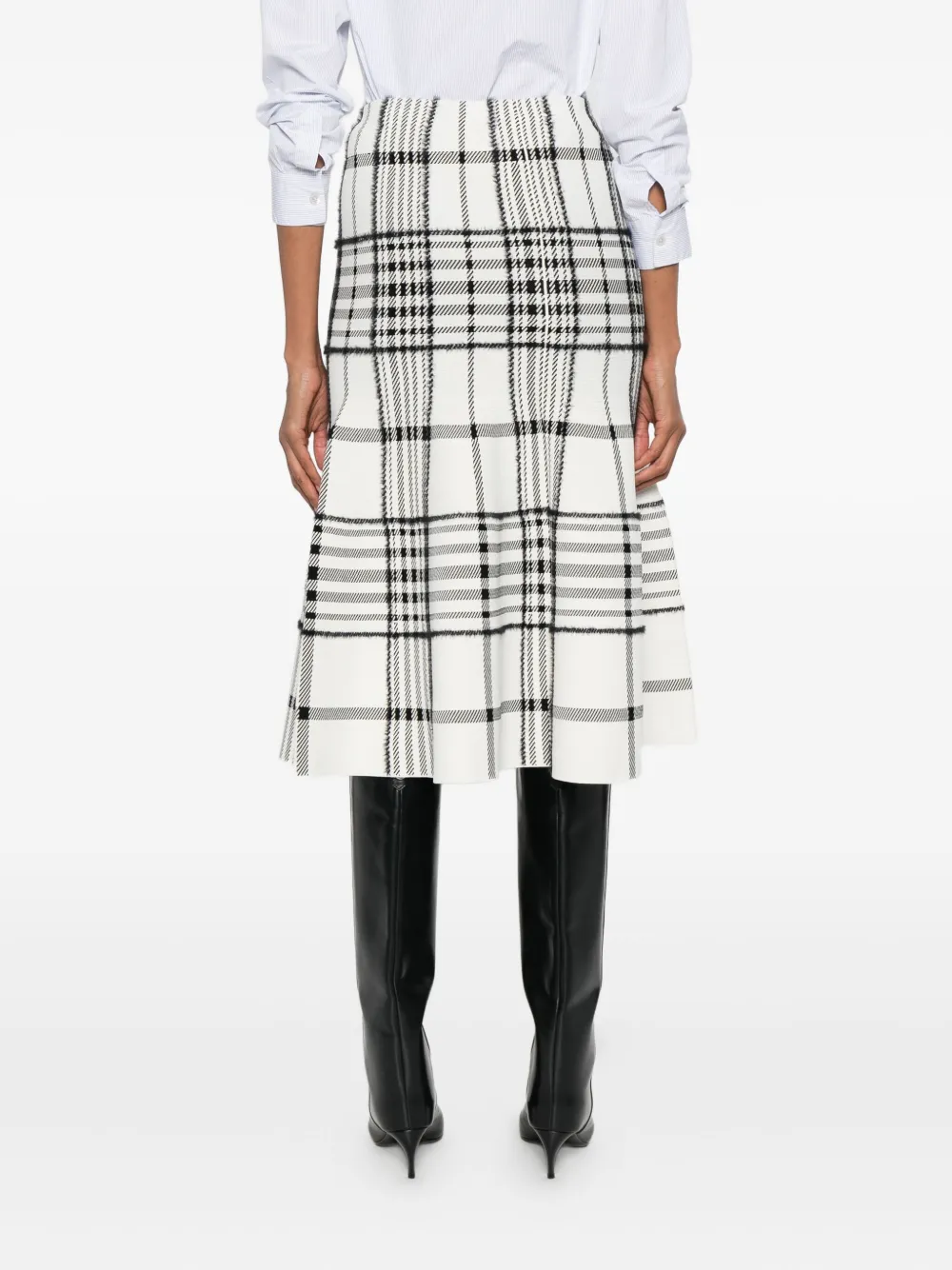 Brandon Maxwell Rory gebreide rok Wit