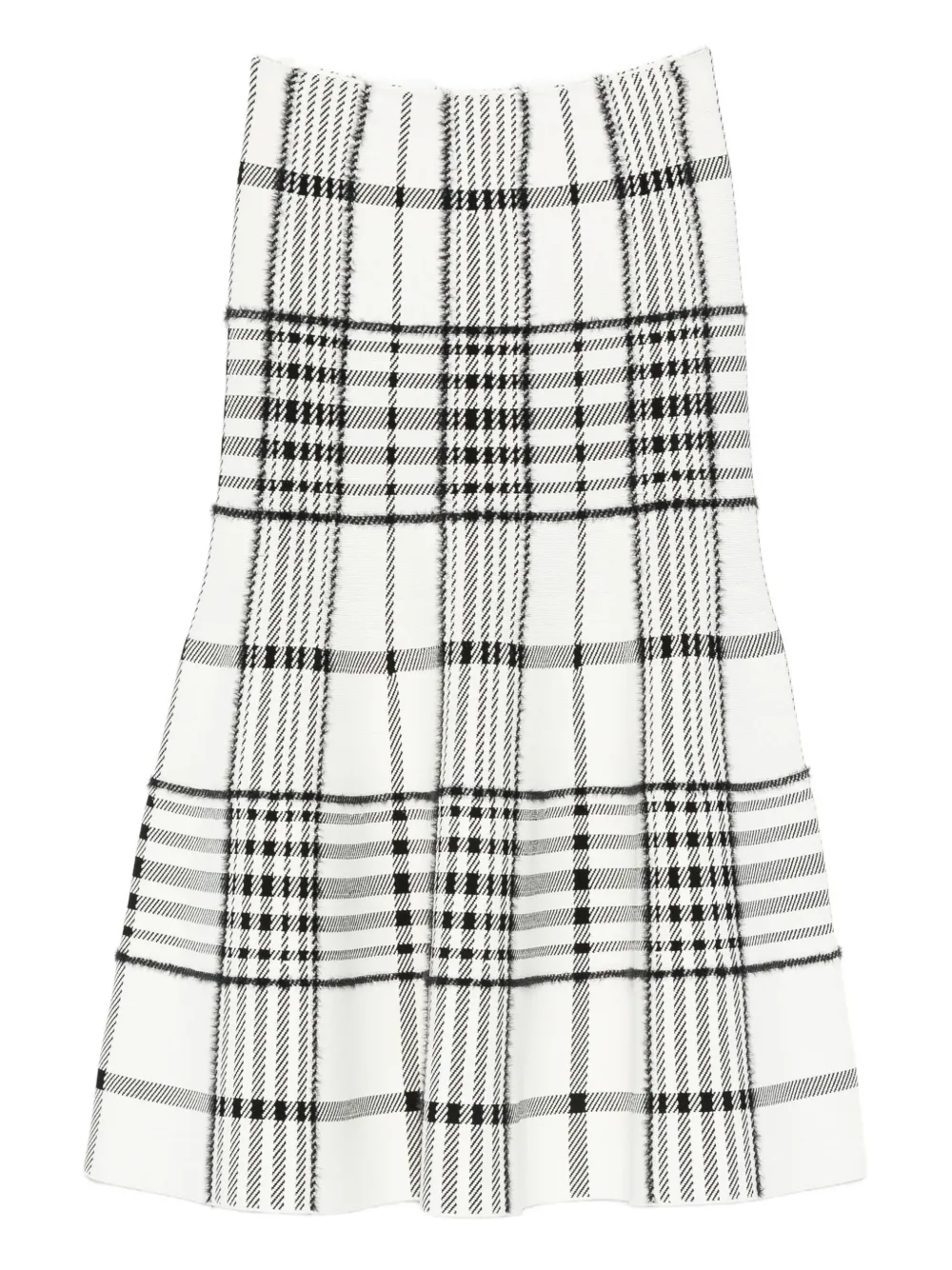 Brandon Maxwell Rory Knit Skirt In White