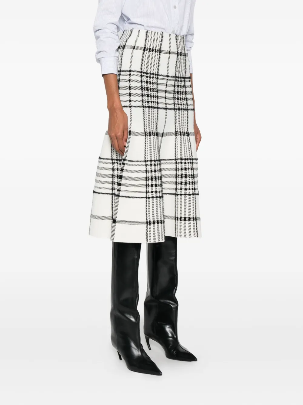 Brandon Maxwell Rory gebreide rok Wit