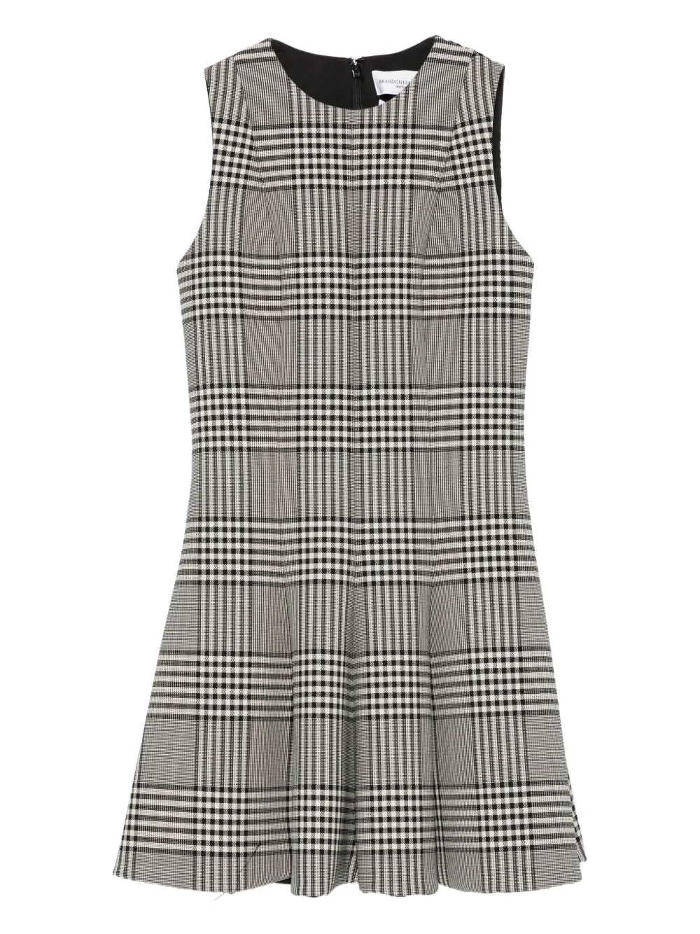 Brandon Maxwell The Sophie checked mini dress - グレー Brandon Maxwell The Sophie checked mini dress - グレー