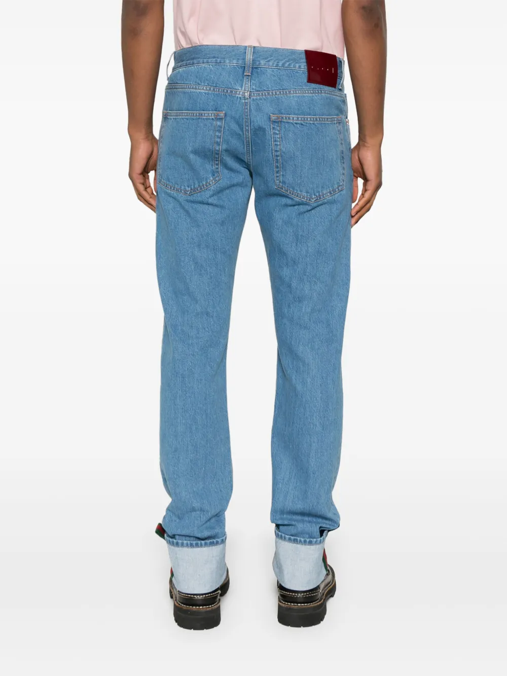 Gucci Jeans met logopatch Blauw