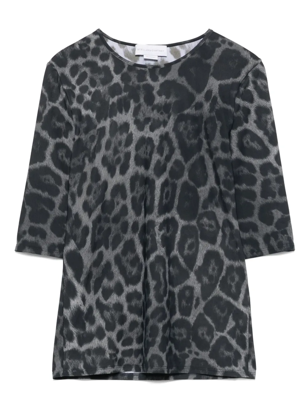 Stella McCartney leopard-print T-shirt Grijs