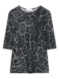 Stella McCartney leopard-print T-shirt - Grey