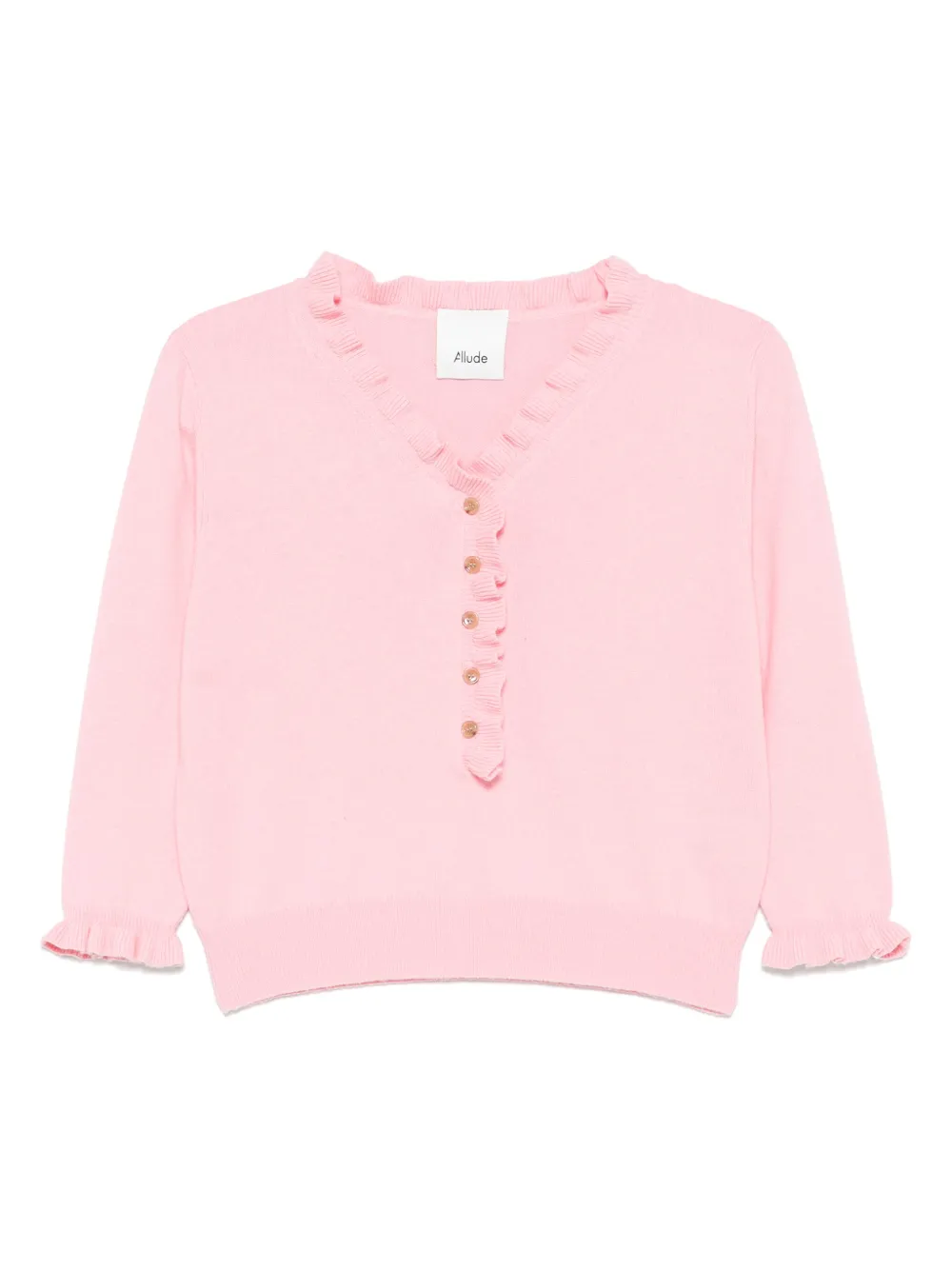 Allude Vest van kasjmiermix Roze