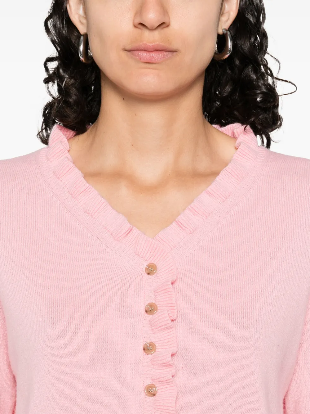 Allude Vest van kasjmiermix Roze