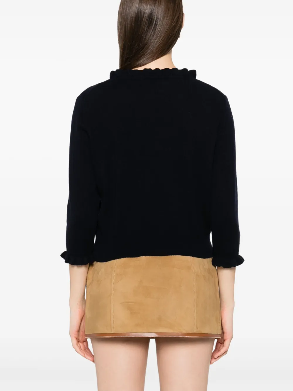 Allude Vest met V-hals Blauw