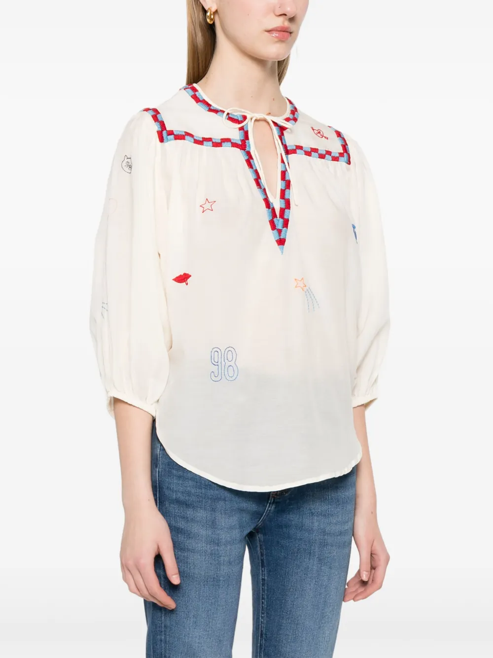 MOTHER The Breeze blouse Wit