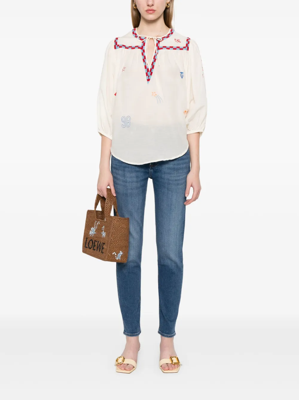 MOTHER The Breeze blouse - Wit