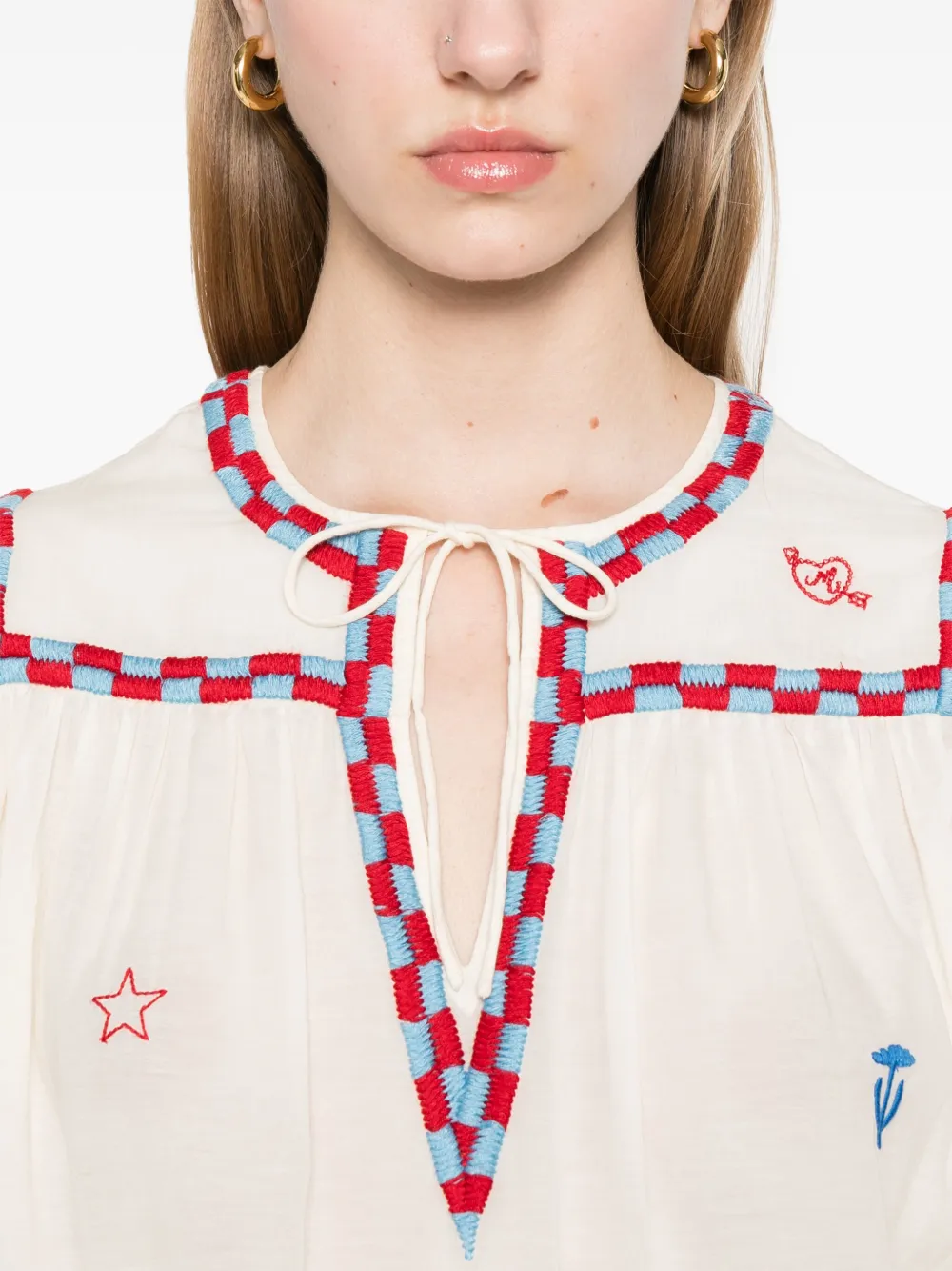 MOTHER The Breeze blouse Wit