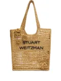 Stuart Weitzman logo-print tote bag - Neutrals