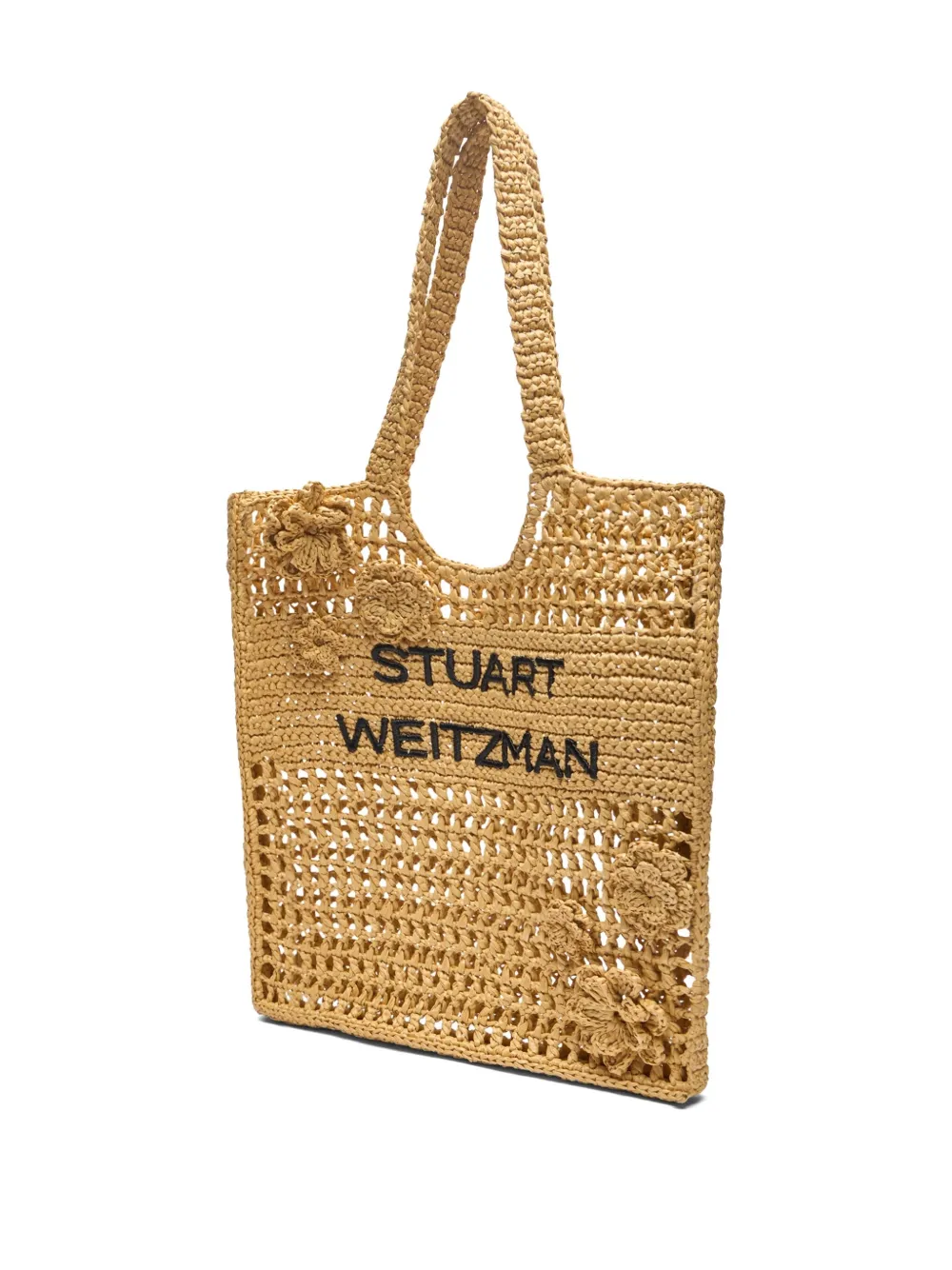 Stuart Weitzman logo-print tote bag Beige