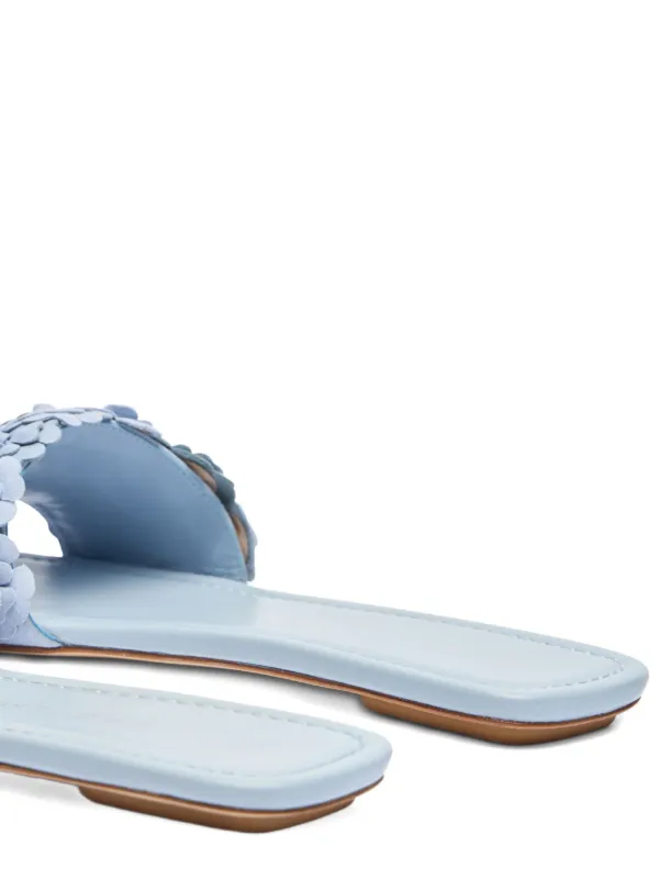 フラットシューズ Stuart Weitzman Meadow Flat Slide Stuart Weitzman Meadow Slides | Blue | FARFETCH CA