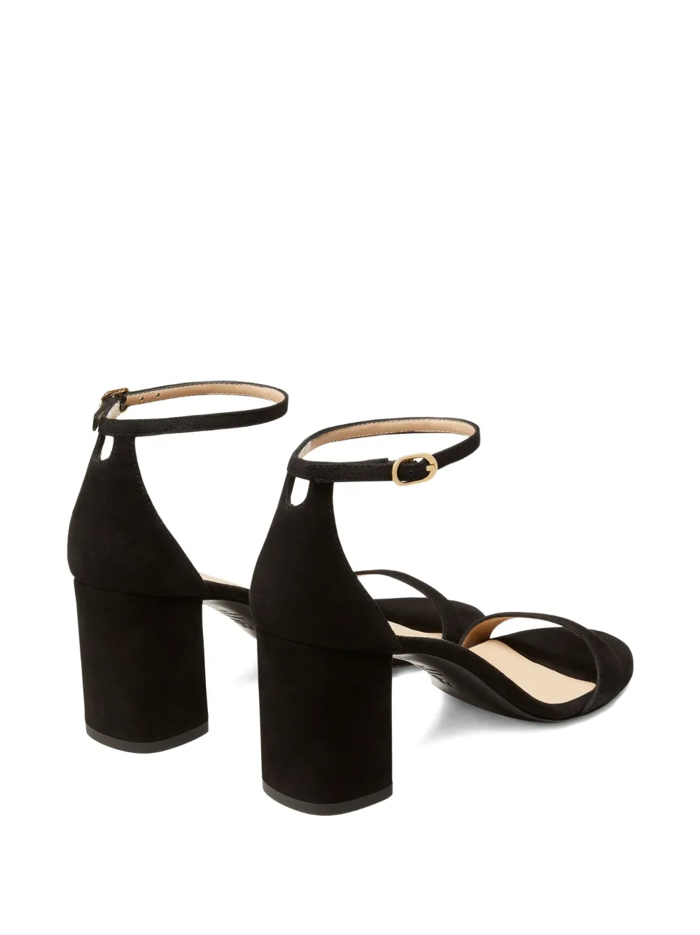 Stuart Weitzman 75mm suede sandals Black