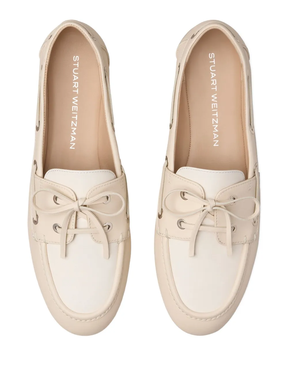 Stuart Weitzman Tinsley leather boat shoes Neutrals