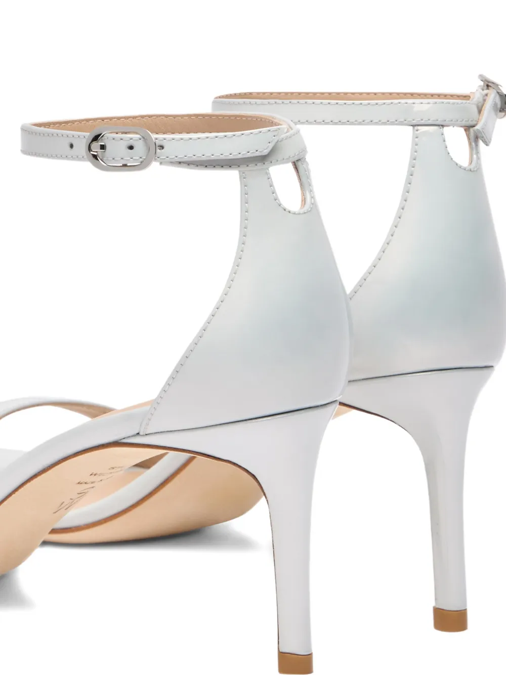 Stuart Weitzman 75mm leather sandals White