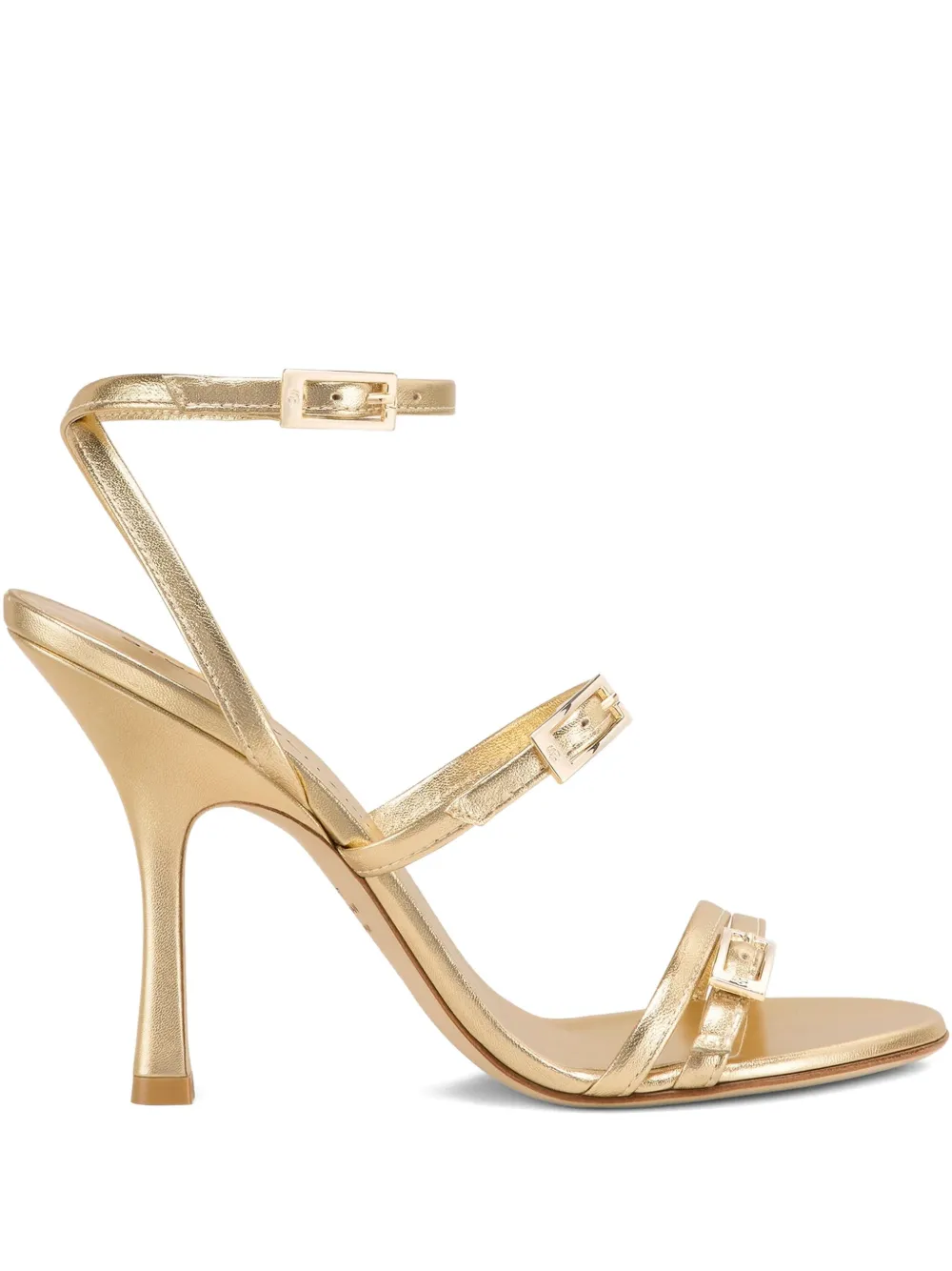 Stuart Weitzman 100mm Georgie sandals Gold