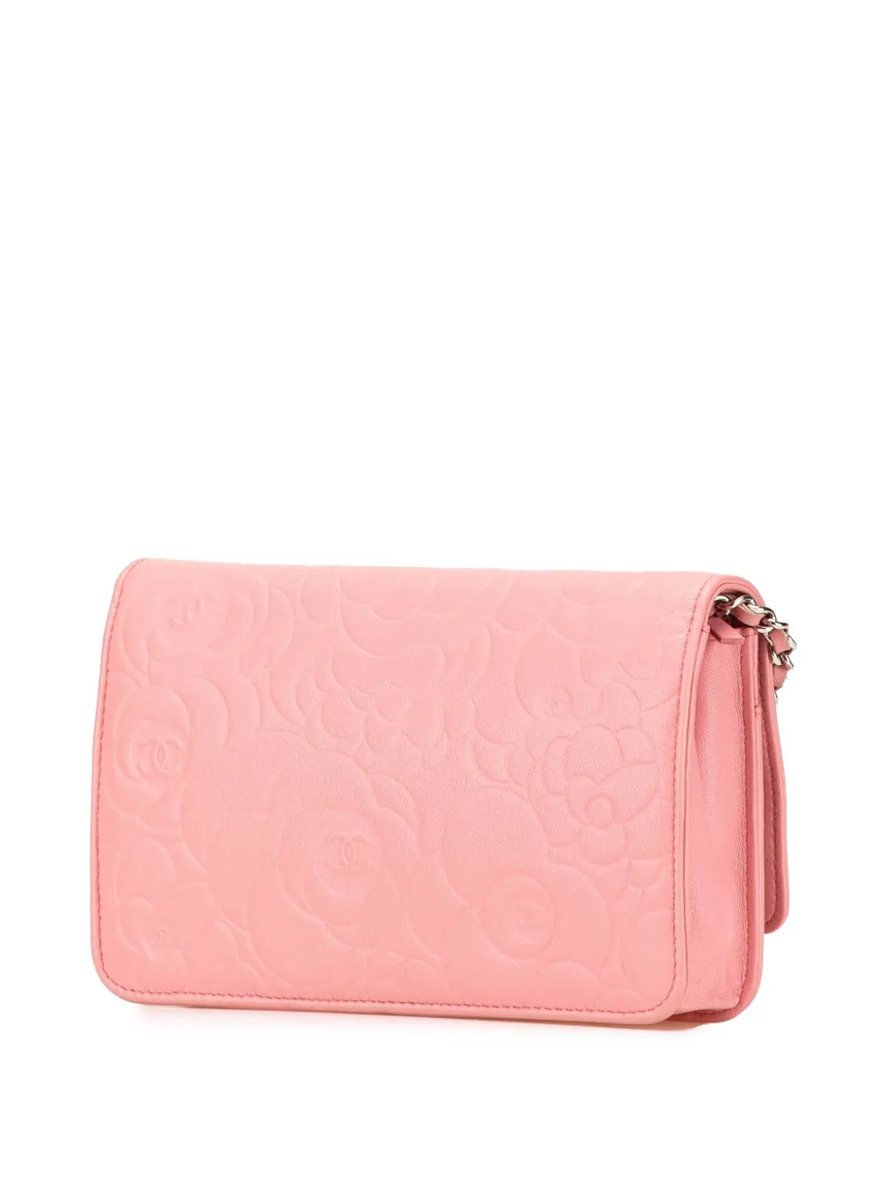 CHANEL Pre-Owned 2012 Embossed Lambskin Camellia Wallet On Chain crossbody bag | Pre-Owned | Image 2