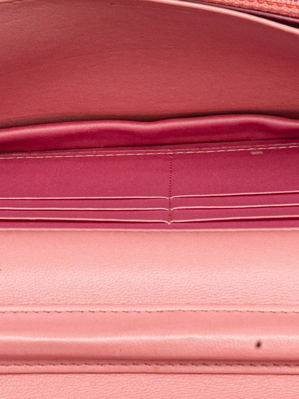 Pre-owned Chanel 2012 Embossed Lambskin Camellia Wallet On Chain Crossbody Bag In Pink