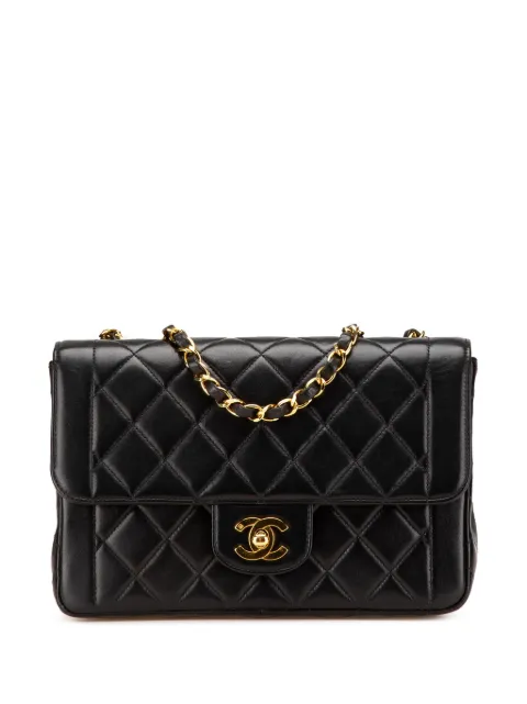 CHANEL Pre-Owned 1994-1996 Medium CC Quilted Lambskin Border Single Flap shoulder bag