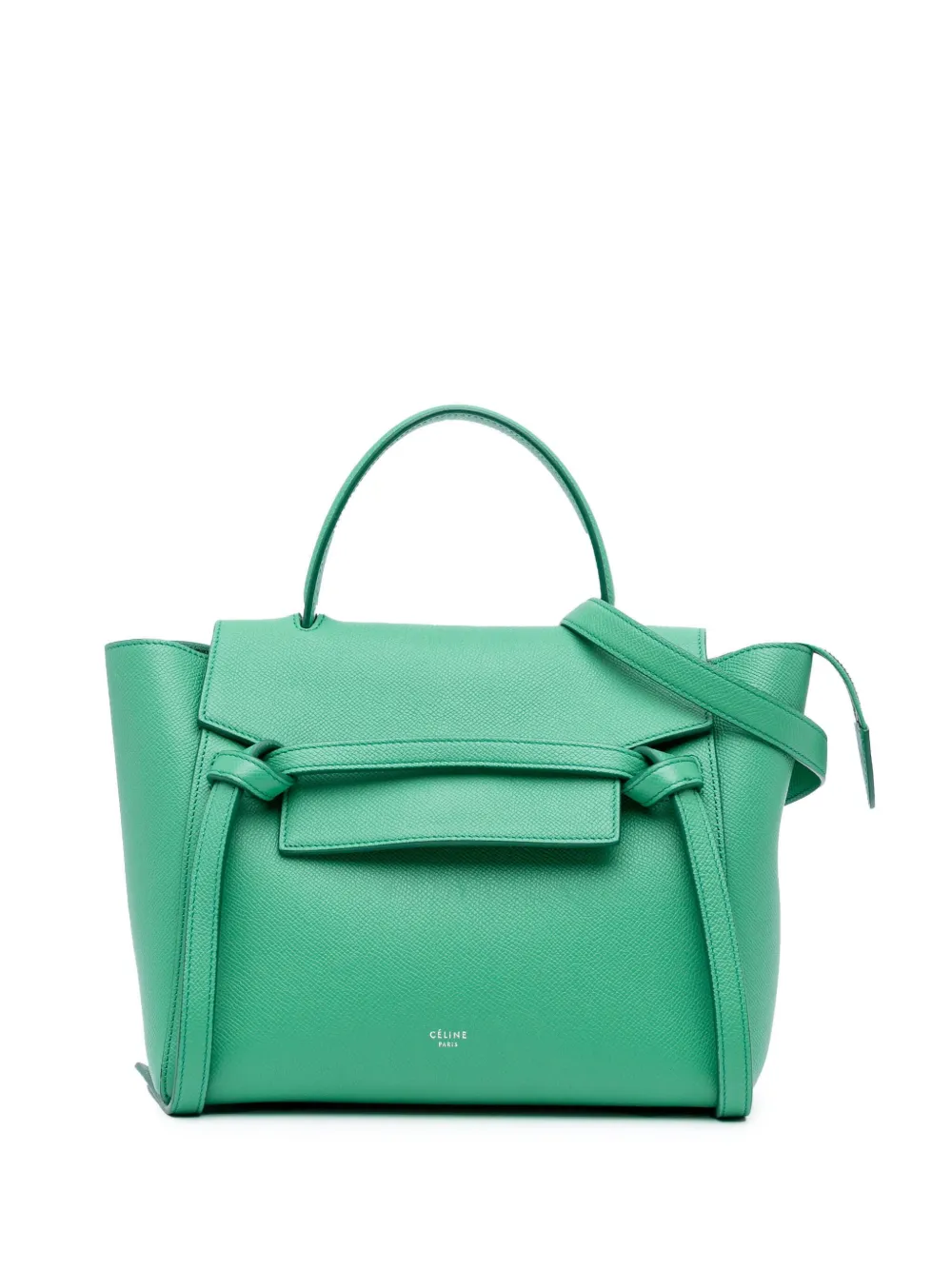 Céline Pre-Owned 2017 マイクロ グレインカーフ ベルトバッグ サッチェルバッグ - グリーン Céline Pre-Owned 2017 マイクロ グレインカーフ ベルトバッグ サッチェルバッグ - グリーン