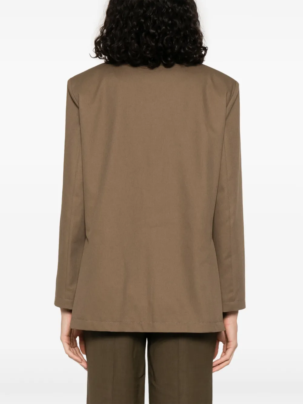 Emporio Armani Blazer met gabardine weving Groen