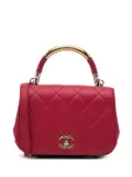 CHANEL Pre-Owned 2016-2017 Mini Quilted Lambskin Carry Chic Flap satchel - Pink