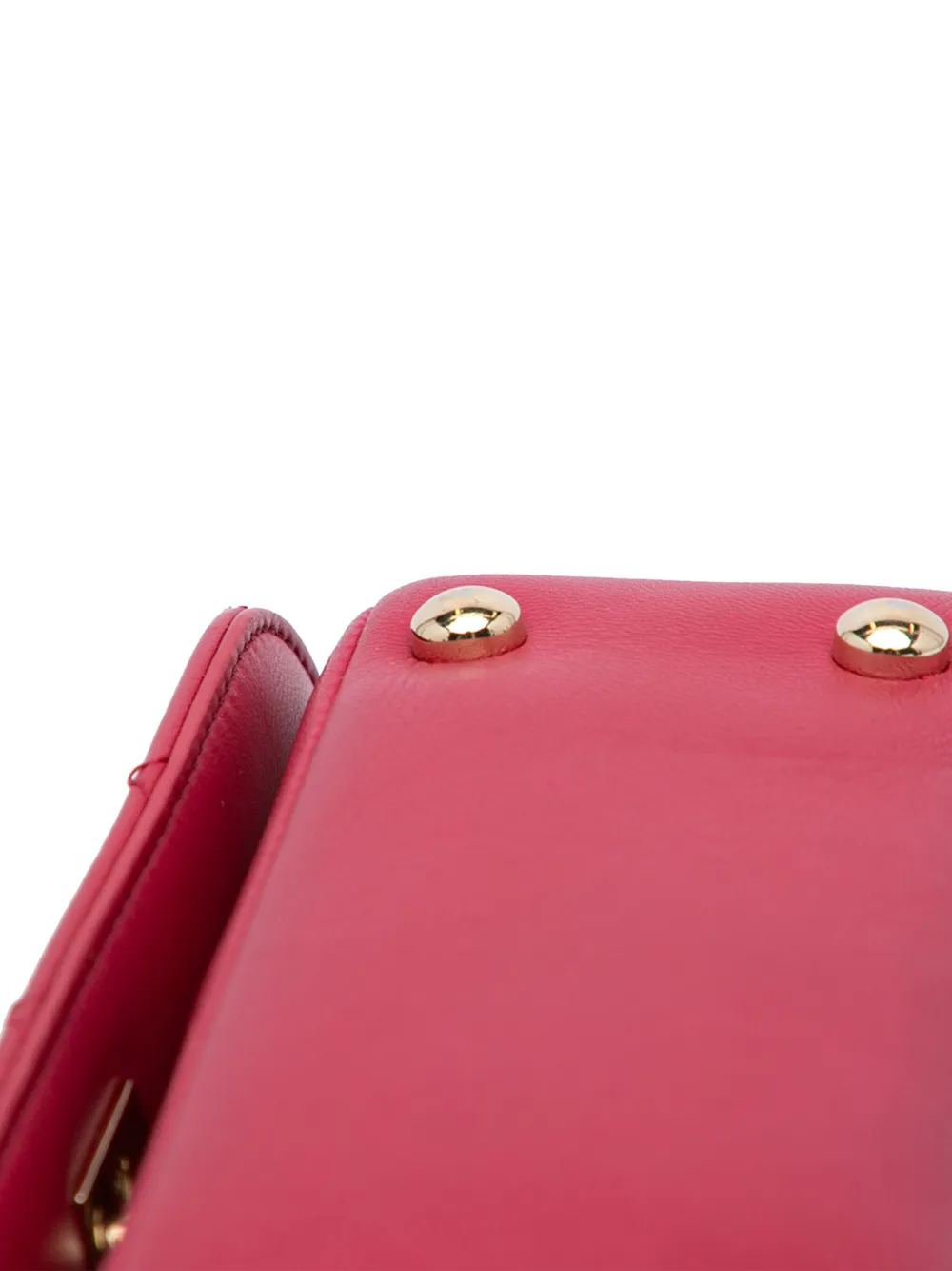 Chanel Pre-owned 2016-2017 Mini Quilted Lambskin Carry Chic Flap Satchel in Pink, view 5